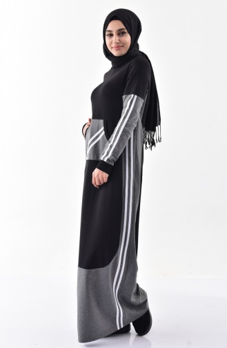 Robe Sport a Rayure 2070-01 Noir 2070-01