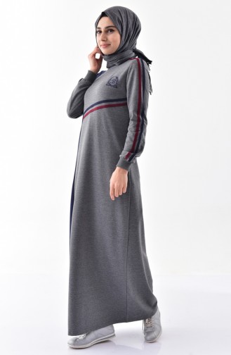 Striped Sport Dress 2110-03 Smoked Navy Blue 2110-03