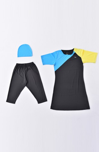 Short Sleeve Pool Swimwear 296-01 Black 296-01