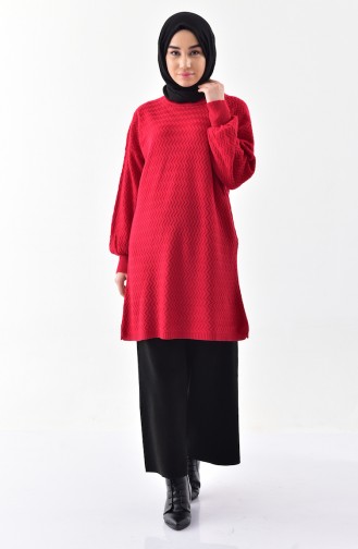 Knitwear Tunic 2108-03 Red 2108-03
