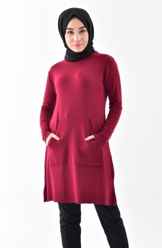 iLMEK Knitwear Tunic 4089-04 Claret Red 4089-04