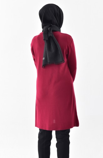 iLMEK Knitwear Tunic 4089-04 Claret Red 4089-04