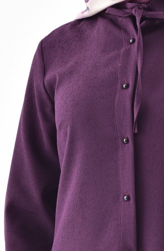 Buttoned Tunic 4402-01 Purple 4402-01