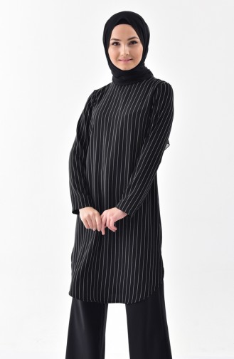 Striped Tunic 1061-02 Black 1061-02