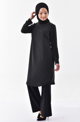 Striped Tunic 1061-02 Black 1061-02