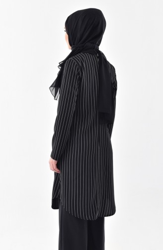 Striped Tunic 1061-02 Black 1061-02