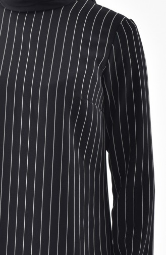 Striped Tunic 1061-02 Black 1061-02
