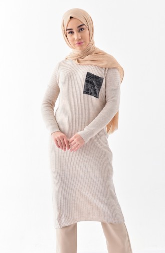 Knitwear Long Tunic 8091-01 Beige 8091-01