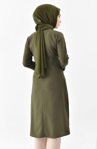 Kravat Yaka Tunik 1084-16 Yeşil