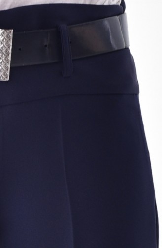 Arched Plenty Cuff Trousers 3124-03 Navy 3124-03