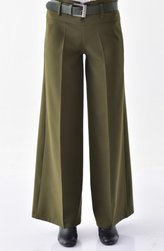 Arched Plenty Cuff Trousers 3124-01 Khaki 3124-01