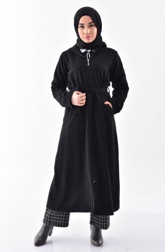 Zippered Fleece Coat 1034-01 Black 1034-01