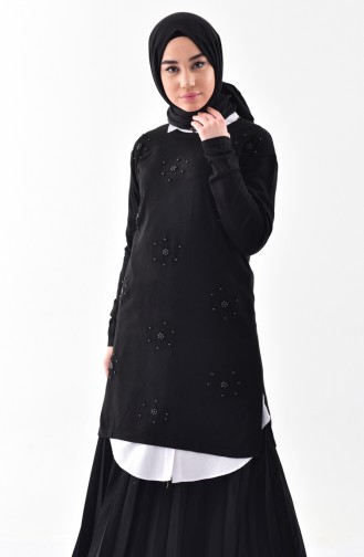 VMODA Knitwear Pearls Sweater 4303-02 Black 4303-02