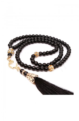Pearly Prayer beads with VAV  1000-02 Black 1000-02
