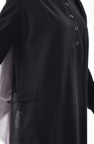 Robe Imprimée de Pierre 2187-01 Noir 2187-01