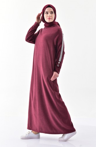 Winter Kleid mit Kapuze 2240-01 Weinrot 2240-01