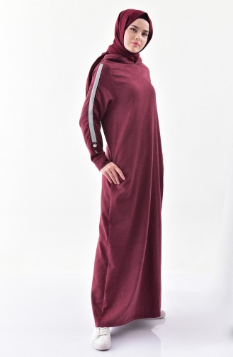 Winter Kleid mit Kapuze 2240-01 Weinrot 2240-01