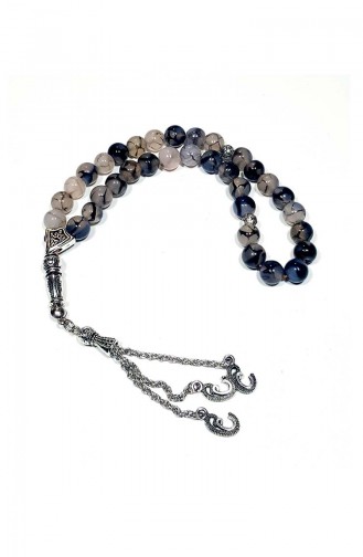 Agate Stone Prayer beads 1300-06 Gray 1300-06