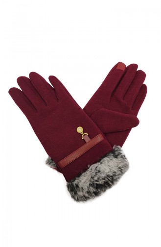 Womens Gloves S11-01 Burgundy 11-01