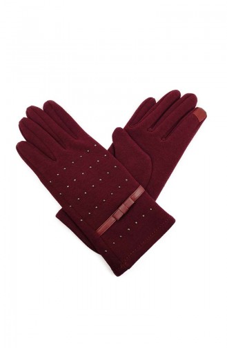 Womens Gloves S14-03 Burgundy 14-03