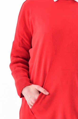 Knitwear Long Sweater 4710-02 Red 4710-02