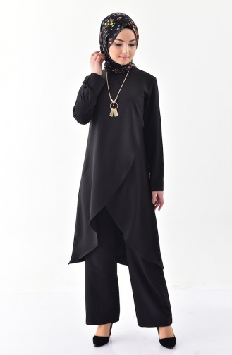 BURUN  Necklace Tunic Trousers Double Suit 0115-05 Black 0115-05