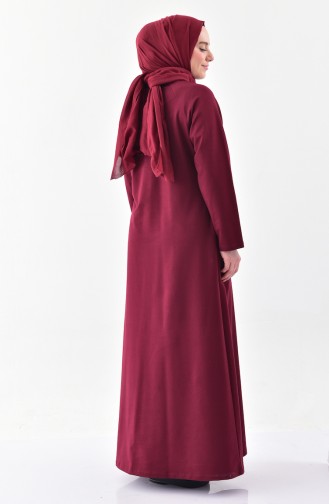 Robe Sport Imprimée de Pierre Grande Taille 2064-02 Bordeaux 2064-02