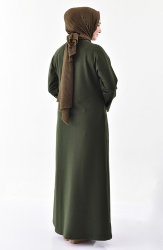 Robe Sport Imprimée de Pierre Grande Taille 2064-04 Khaki 2064-04