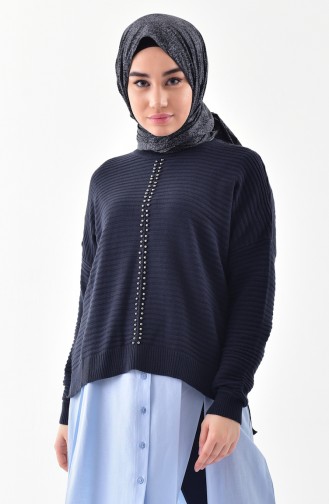 Triko İncili Kazak 10030-08 Lacivert 10030-08