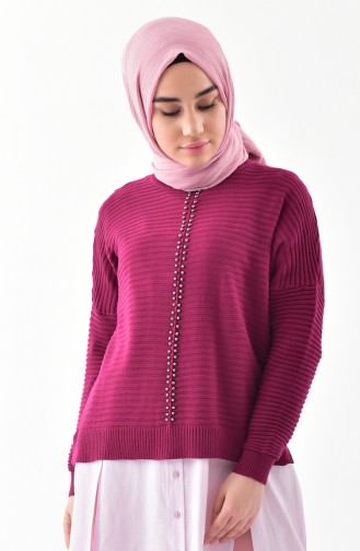 Knitwear Pearl Sweater 10030-15 Plum 10030-15