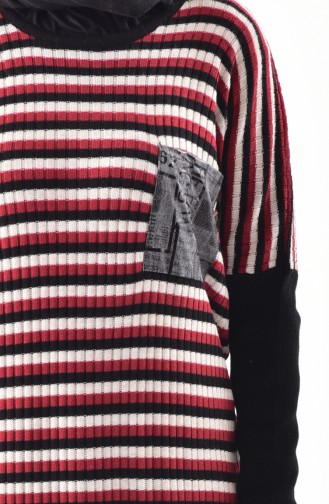 Tunique Tricot a Rayure 8094-05 Noir 8094-05