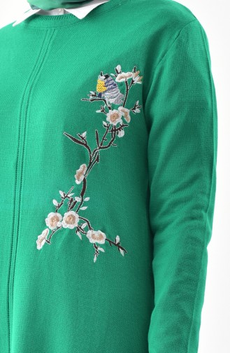 iLMEK Embroidered Knitwear Sweater 3926-10 Green 3926-10