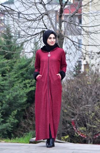 Abaya a Fourrure 99173-04 Bordeaux 99173-04