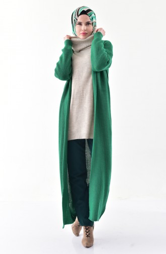 Knitwear Long Cardigan 8102-01 Green 8102-01