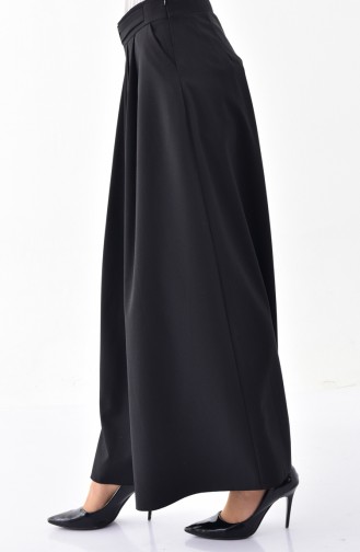 BURUN  Pleated Pants Skirt 0157-01 Black 0157-01