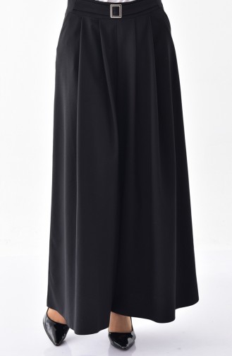 BURUN  Pleated Pants Skirt 0157-01 Black 0157-01