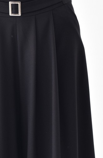BURUN  Pleated Pants Skirt 0157-01 Black 0157-01