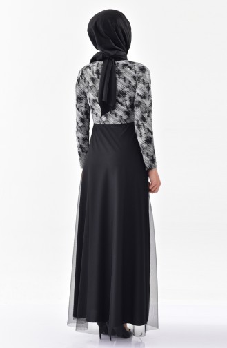 Lace Detailed Dress 3867-01 Black 3867-01