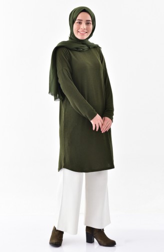 Tunique Manches Chauve Souris 7406-01 Vert Khaki 7406-01