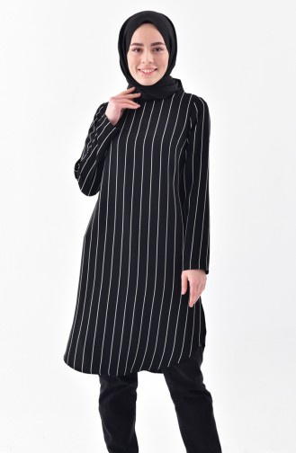 Tunique a Rayure 1061A-01 Noir 1061A-01