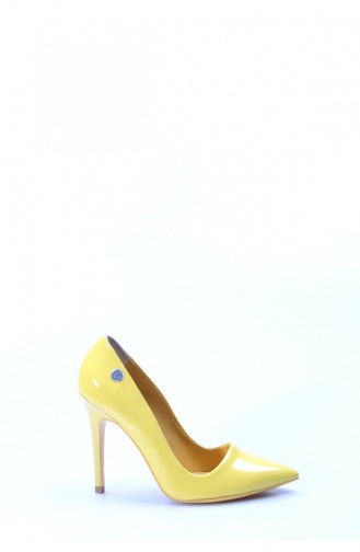 Fast Step Heel Patent Leather Shoes 629Zs038496 Yellow 629ZS038-496-16777600