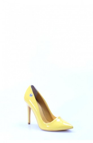 Fast Step Heel Patent Leather Shoes 629Zs038496 Yellow 629ZS038-496-16777600