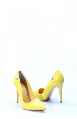 Fast Step Heel Patent Leather Shoes 629Zs038496 Yellow 629ZS038-496-16777600