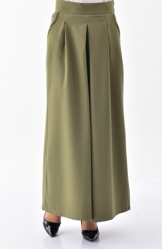Pleated Pants Skirt 3150-03 Khaki 3150-03