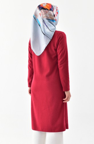 Front Crossed Tasseled Cape 4040-02 Claret Red  4040-02