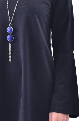 Dilber  Necklace Blouse 4085-04 Navy 4085-04