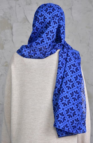 Patterned Cotton Shawl 901420-12 Blue 901420-12