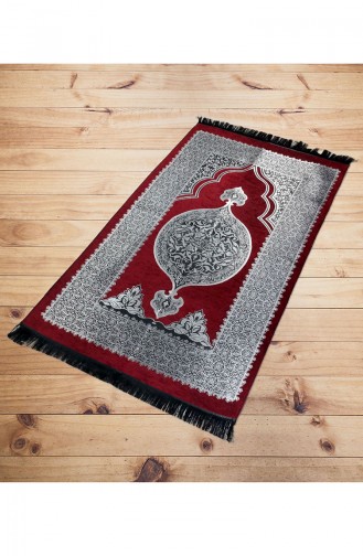 Ottoman Taffeta Prayer Rug 2001-01 Red 2001-01