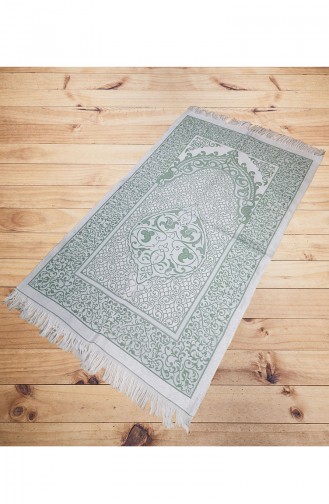 Silk Taffeta Prayer Rug 2015-02 Green 2015-02