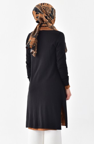 Triko Cepli Hırka 1007-01 Siyah